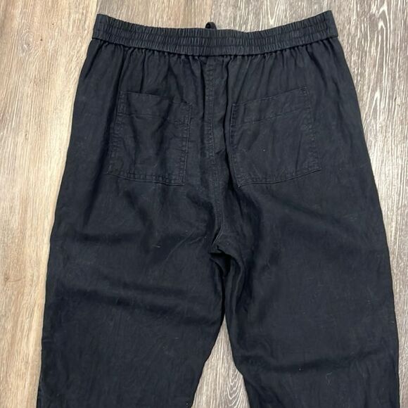 J.Crew black linen blend pull on seaside pants size small - Picture 4 of 9